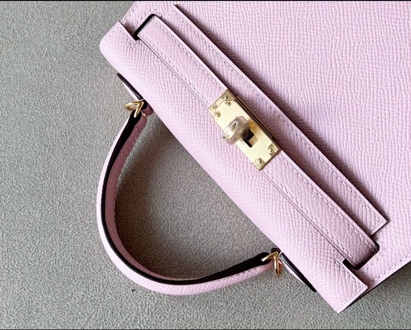 Bagsaaa H**me5 Mini Kelly 19cm Powder Pink