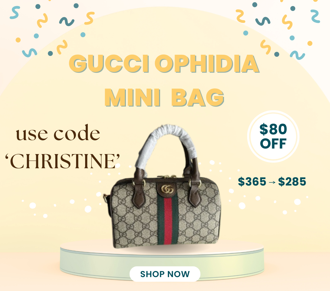 Bagsaaa Gvc*1 Ophidia mini top handle bag 772053 beige & ebony - 21.5x14 cm