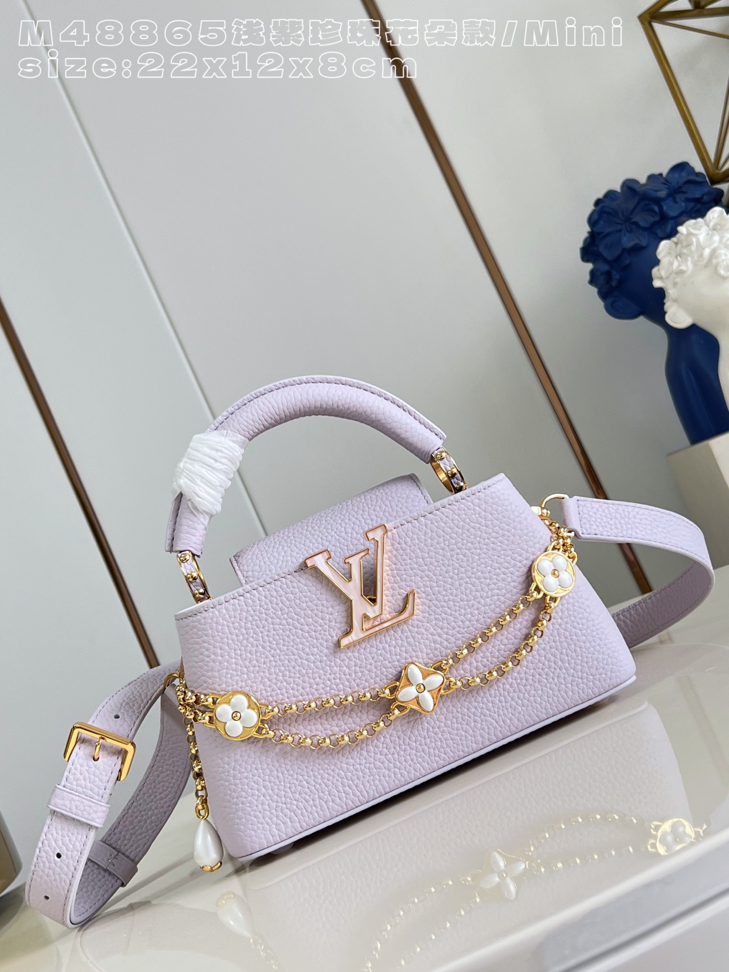 Bagsaaa L0vis Vvtt0n M48865 Capucines East-West Mini handbag purple - 22cm