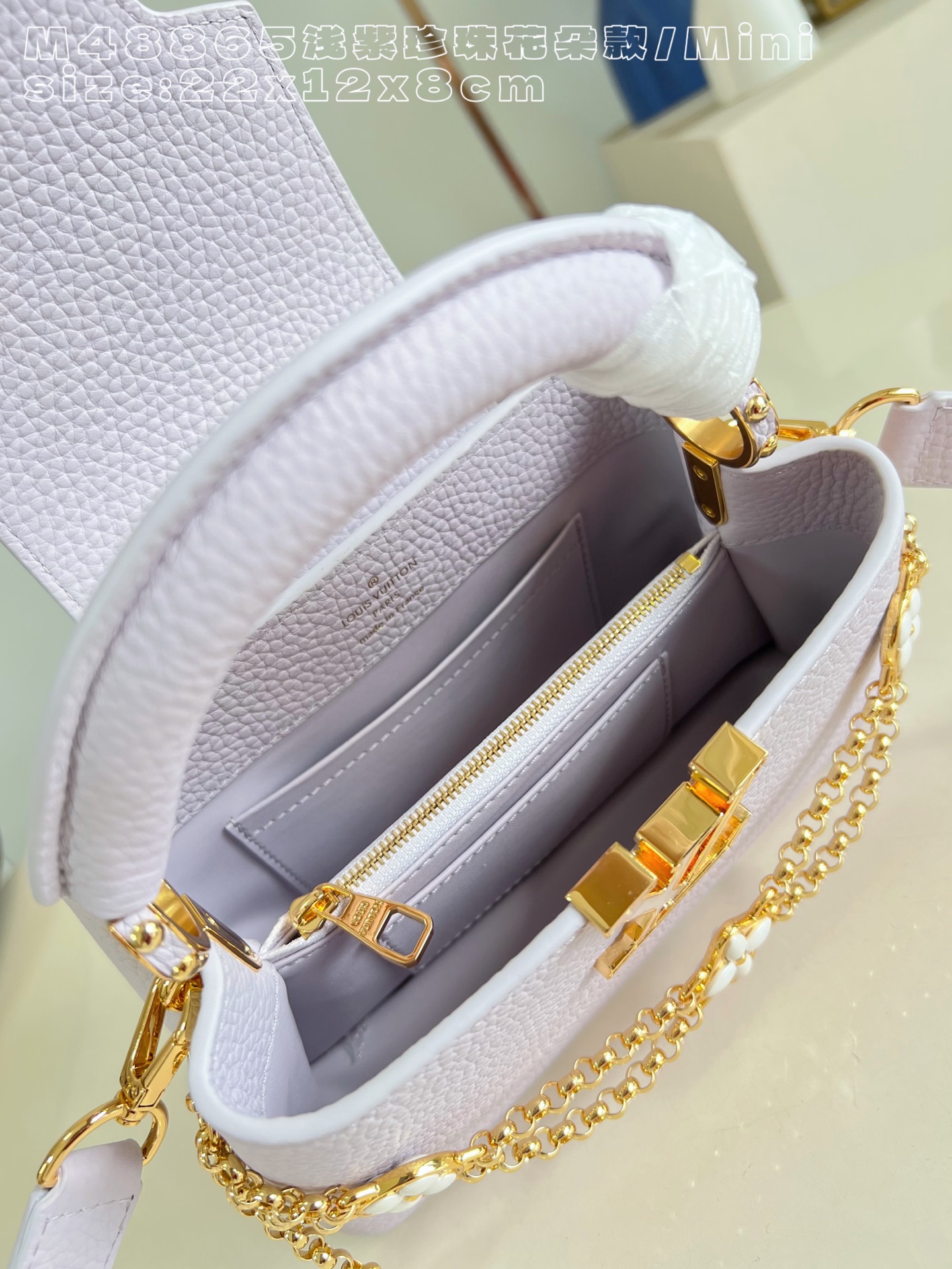 Bagsaaa L0vis Vvtt0n M48865 Capucines East-West Mini handbag purple - 22cm