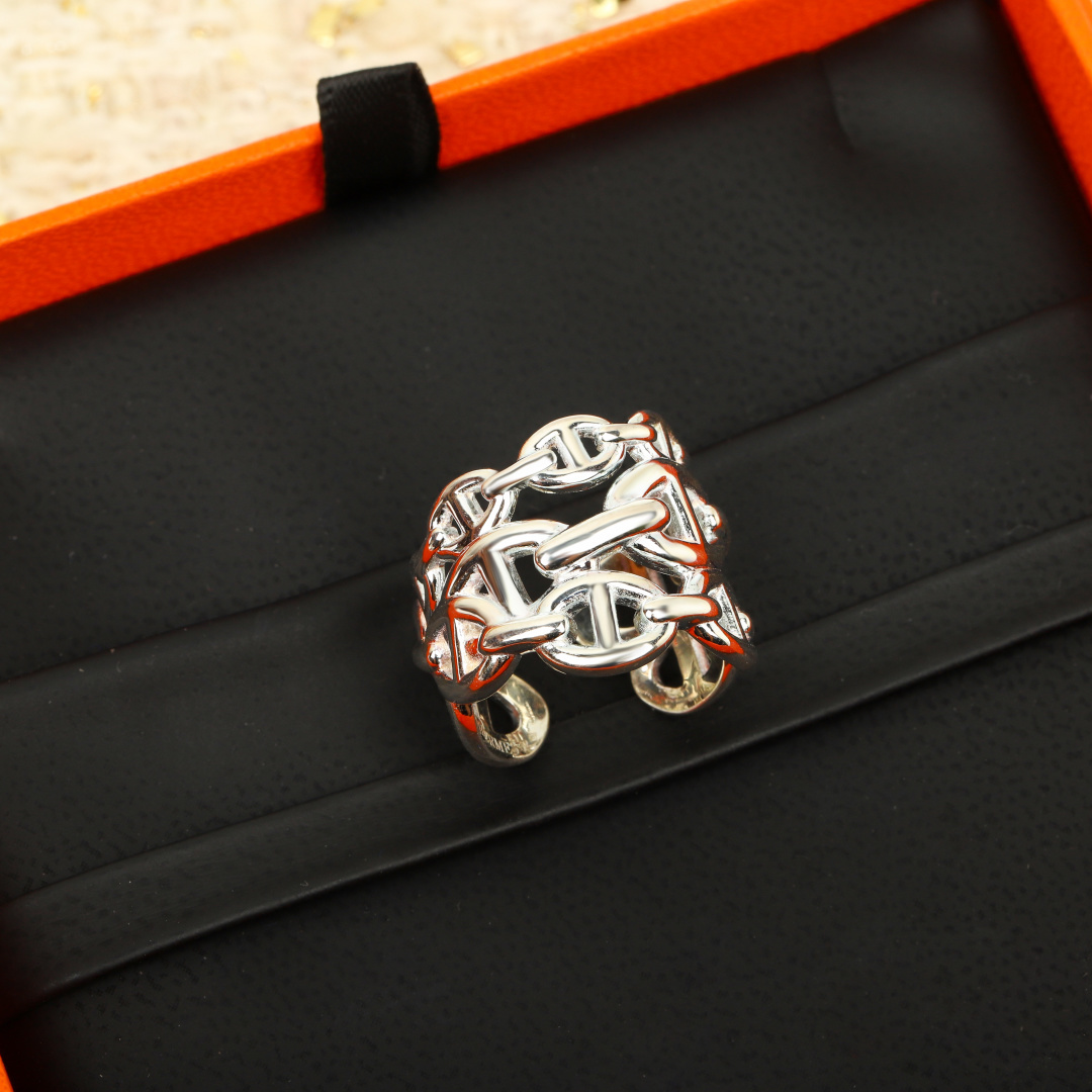 Bagsaaa H**me5 Chaine d'ancre Enchainee ring silver