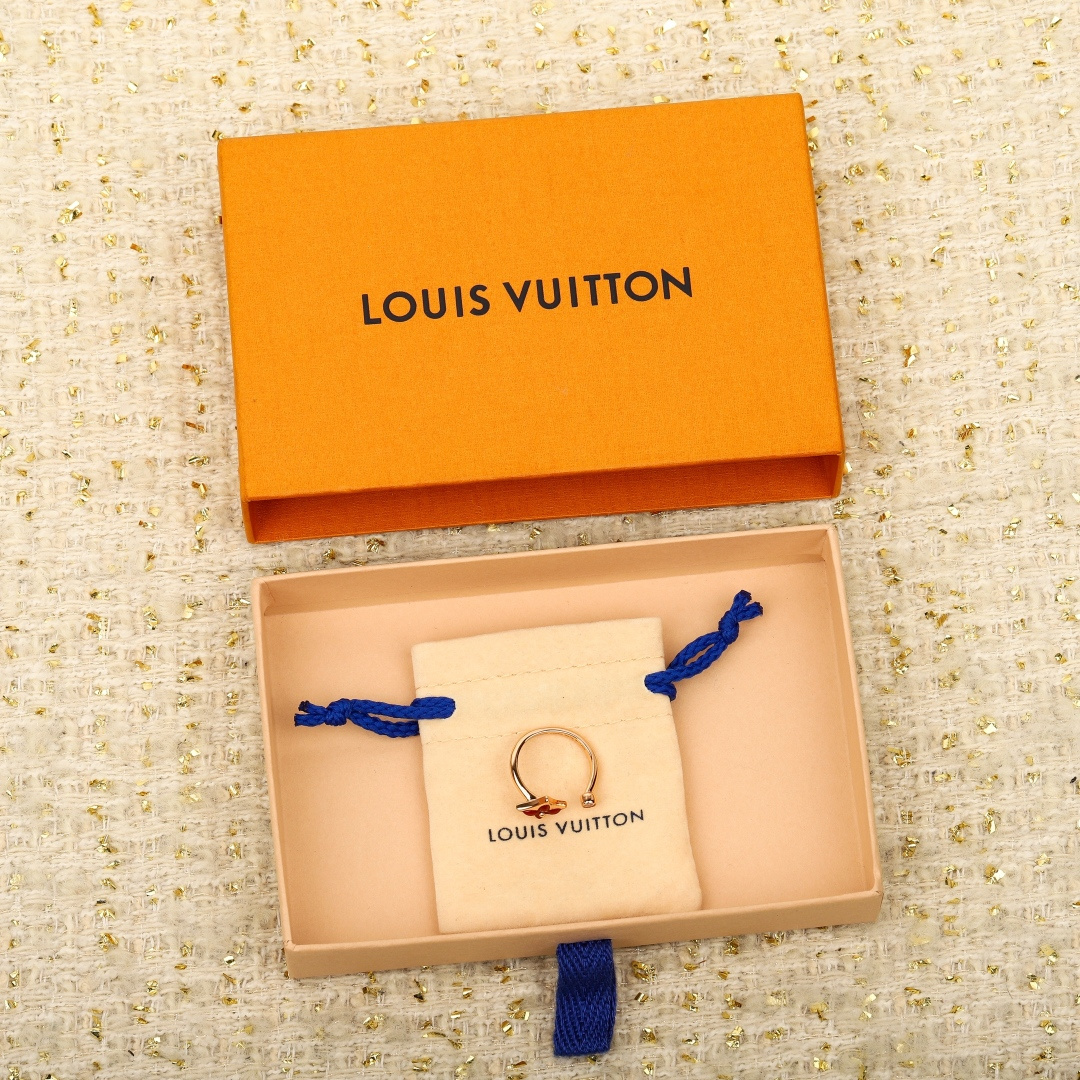 Bagsaaa LV Color Blossom Mini Star Ring, Pink Gold