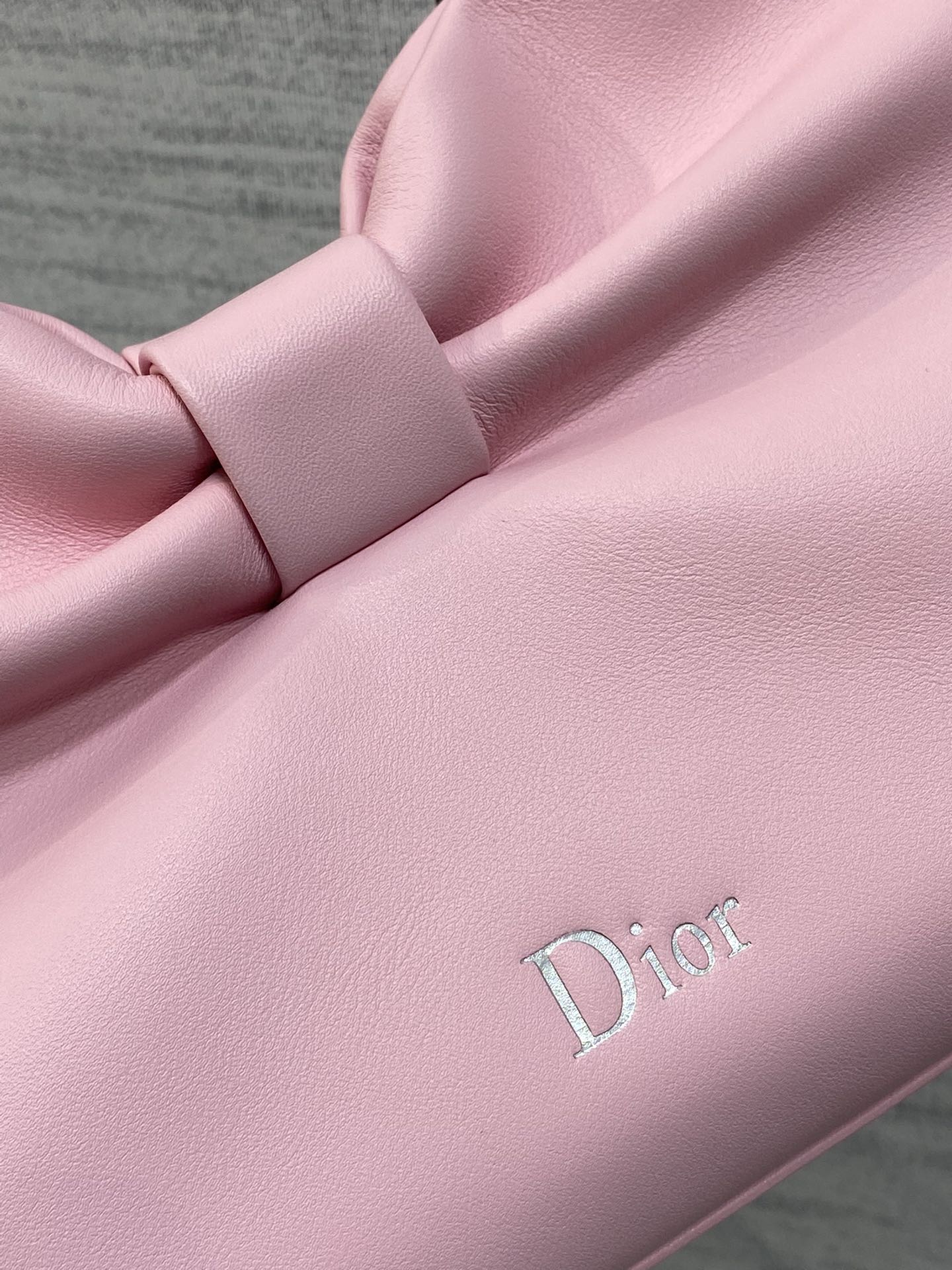 Bagsaaa Small D10r Bow Bag Pink Lambskin - 26cm
