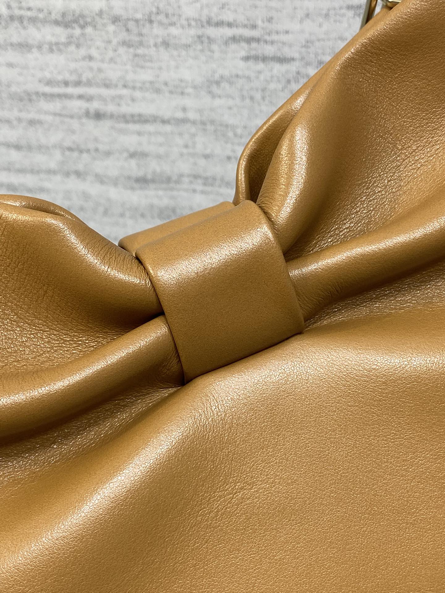Bagsaaa Small D10r Bow Bag Brown Lambskin - 26cm