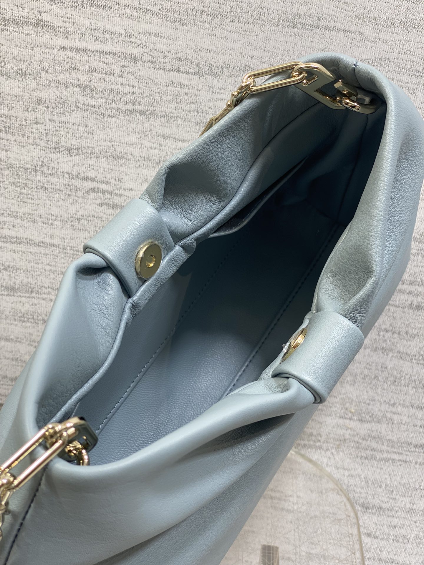 Bagsaaa Small D10r Bow Bag Blue Lambskin - 26cm