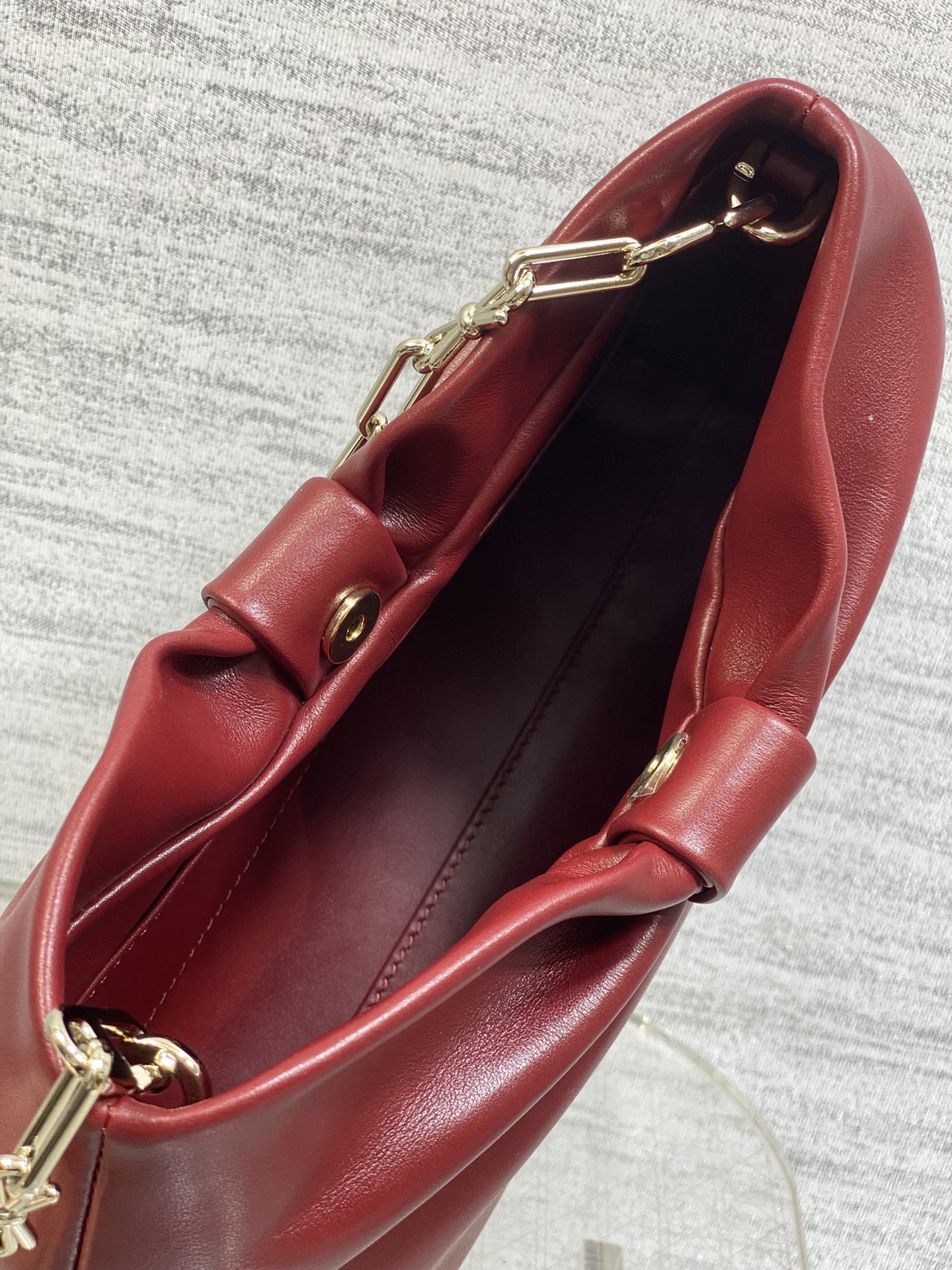 Bagsaaa Small D10r Bow Bag Red Lambskin - 26cm