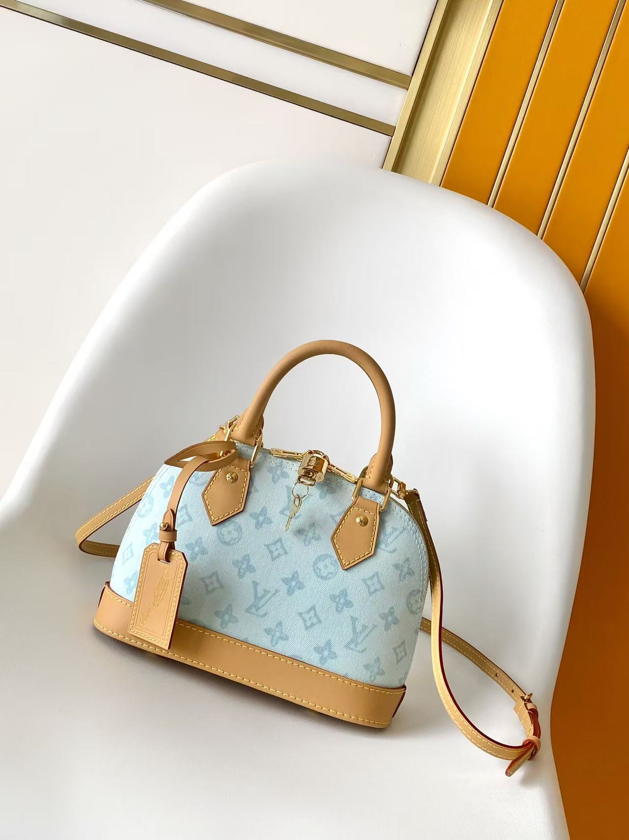 Bagsaaa LV Alma BB Other Monogram Canvas light blue - 23.5cm