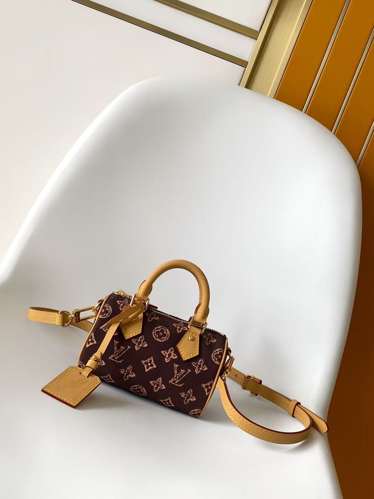 Bagsaaa LV Nano Speedy Other Monogram Canvas dark brown - 16cm