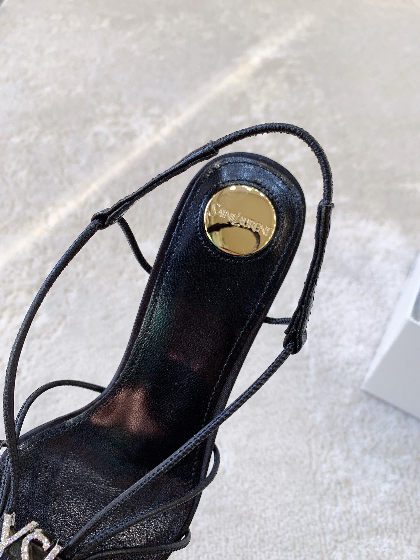Bagsaaa Y51 Jerry sandals in smooth leather black - 8cm