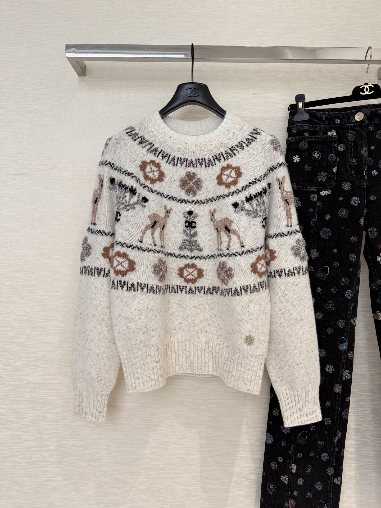 Bagsaaa Ch**el Pullover white and multicolor P79701