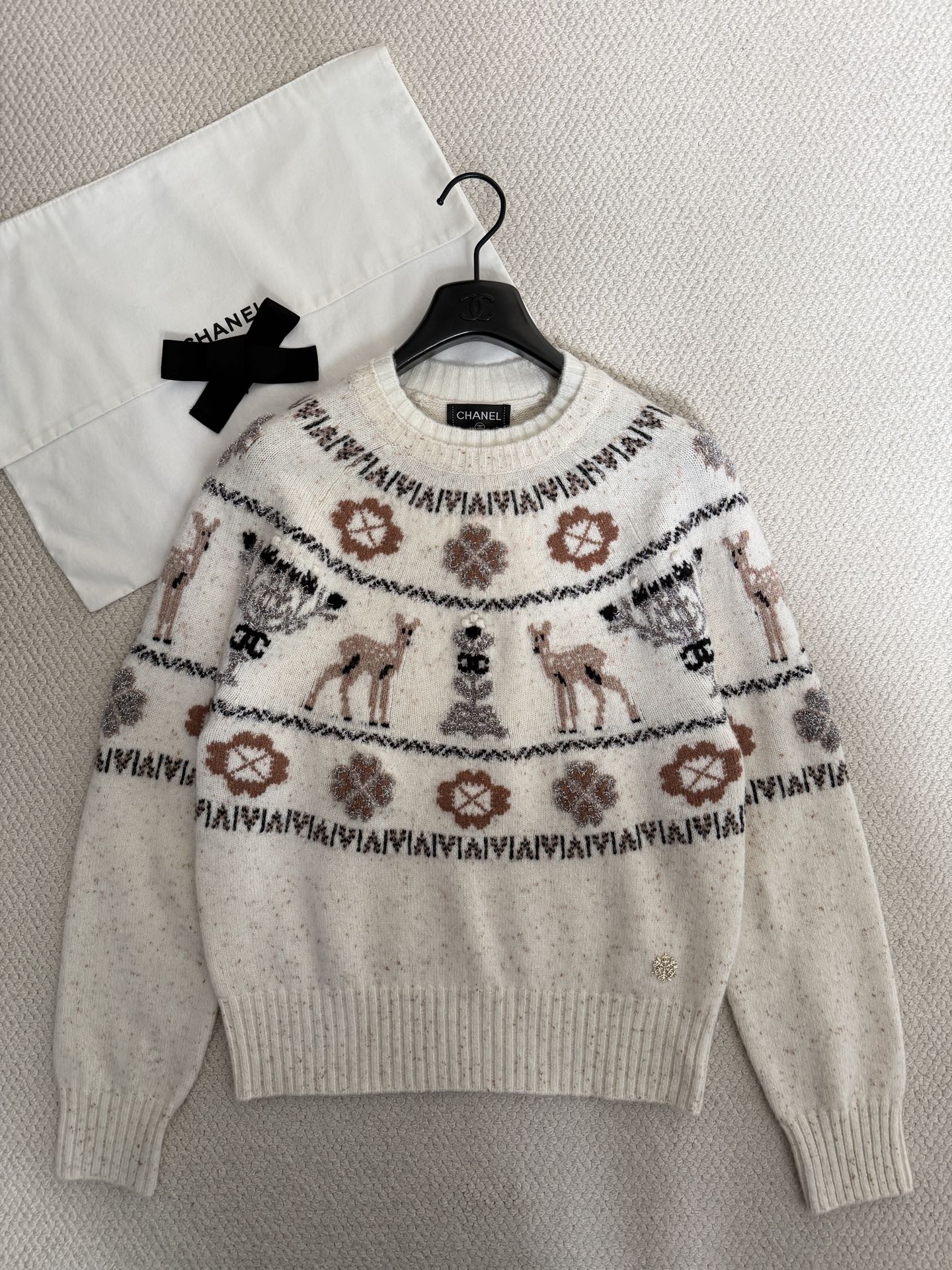 Bagsaaa Ch**el Pullover white and multicolor P79701