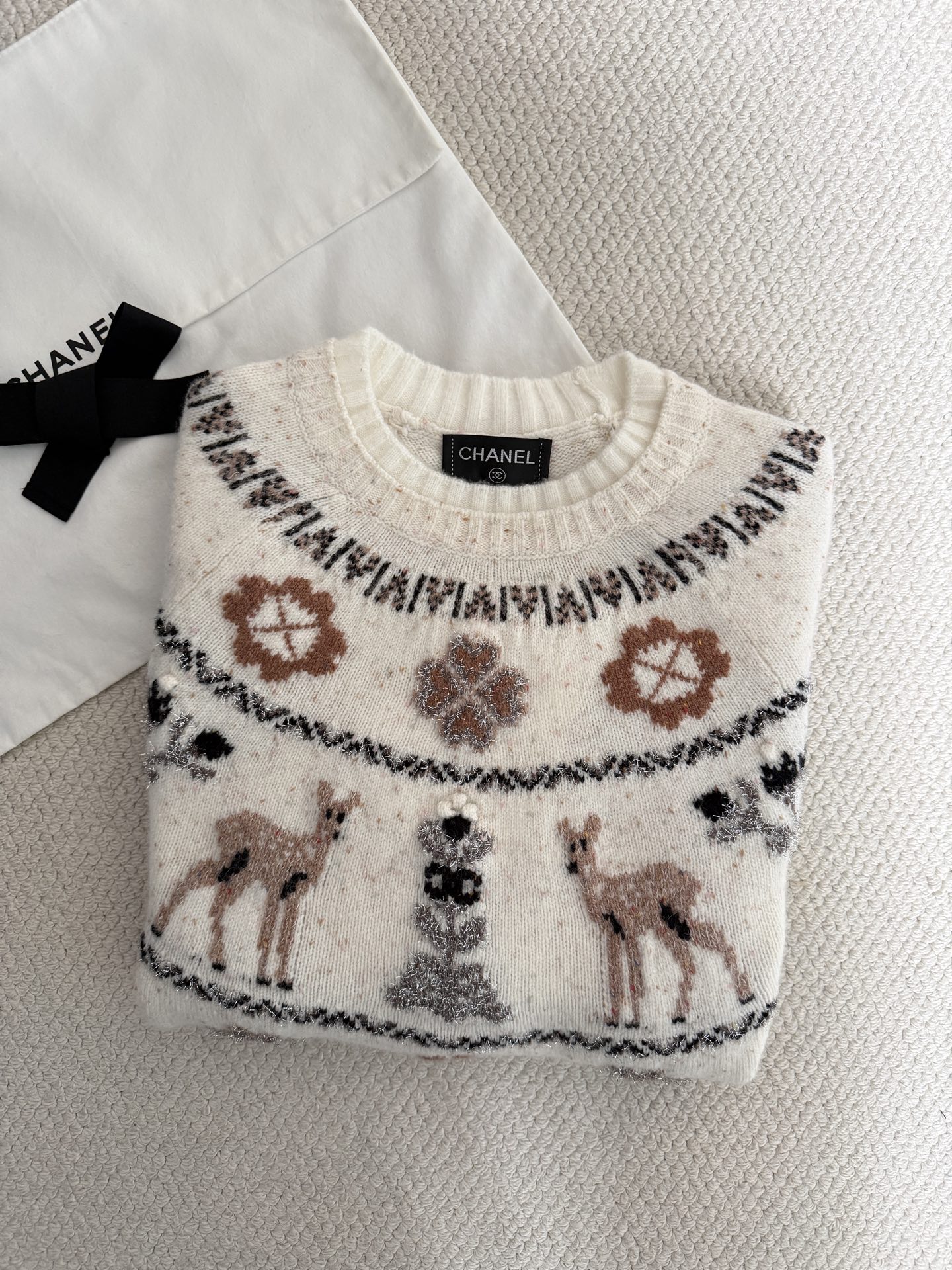 Bagsaaa Ch**el Pullover white and multicolor P79701