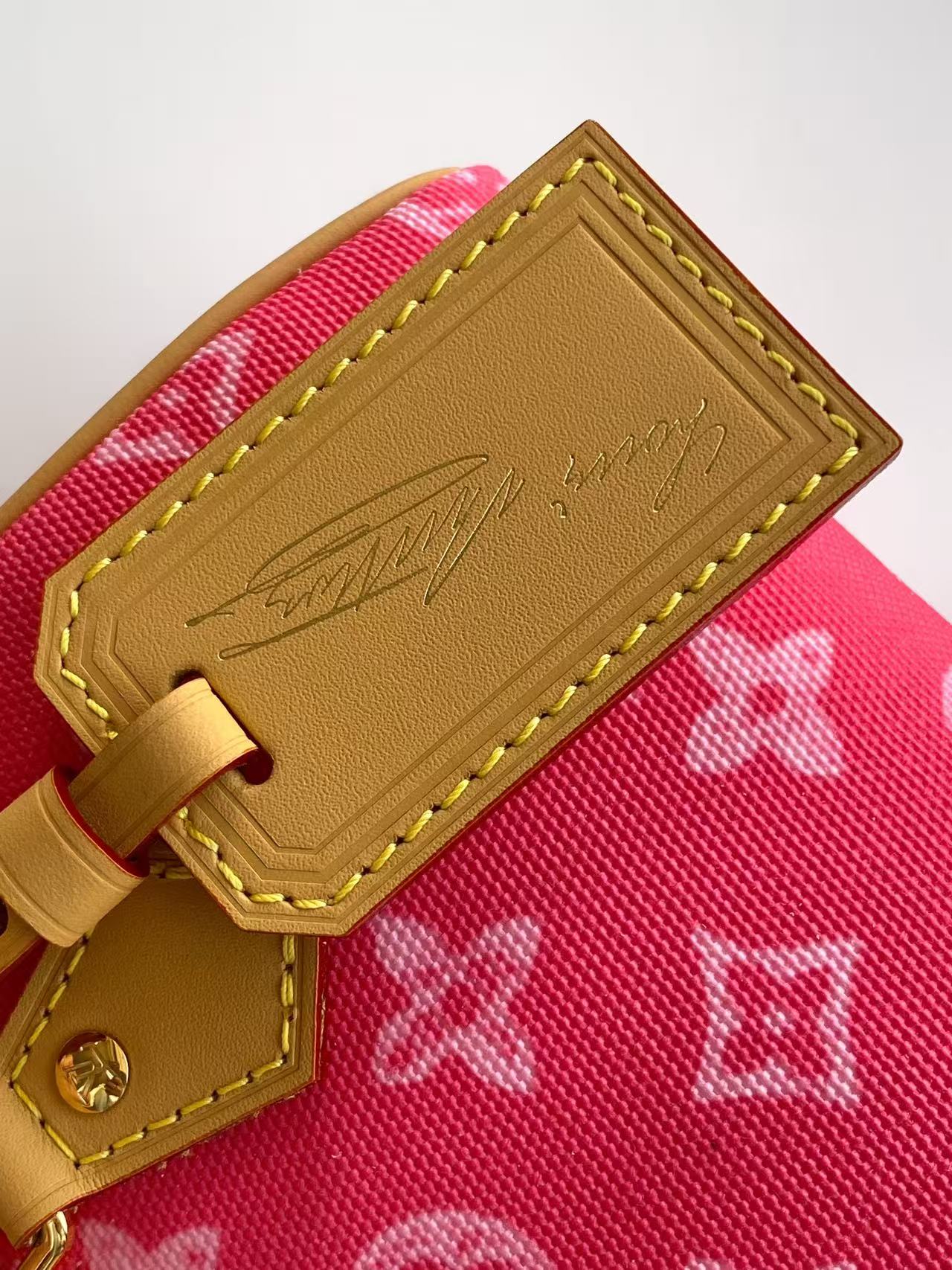 Bagsaaa LV M28322 Nano Speedy Monogram Origine Rose Ruban - 16cm