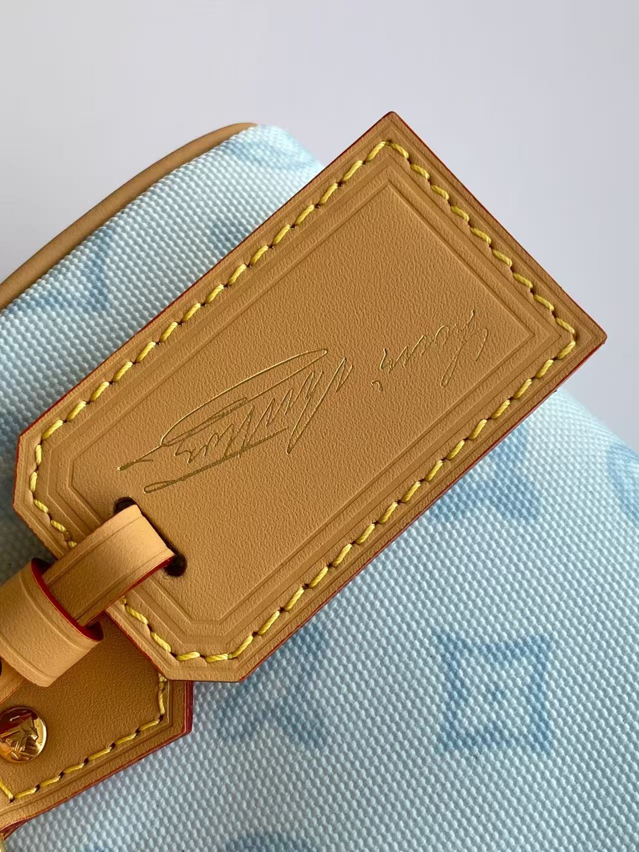 Bagsaaa LV M28323 Nano Speedy Monogram Origine Bleu Courrier - 16cm