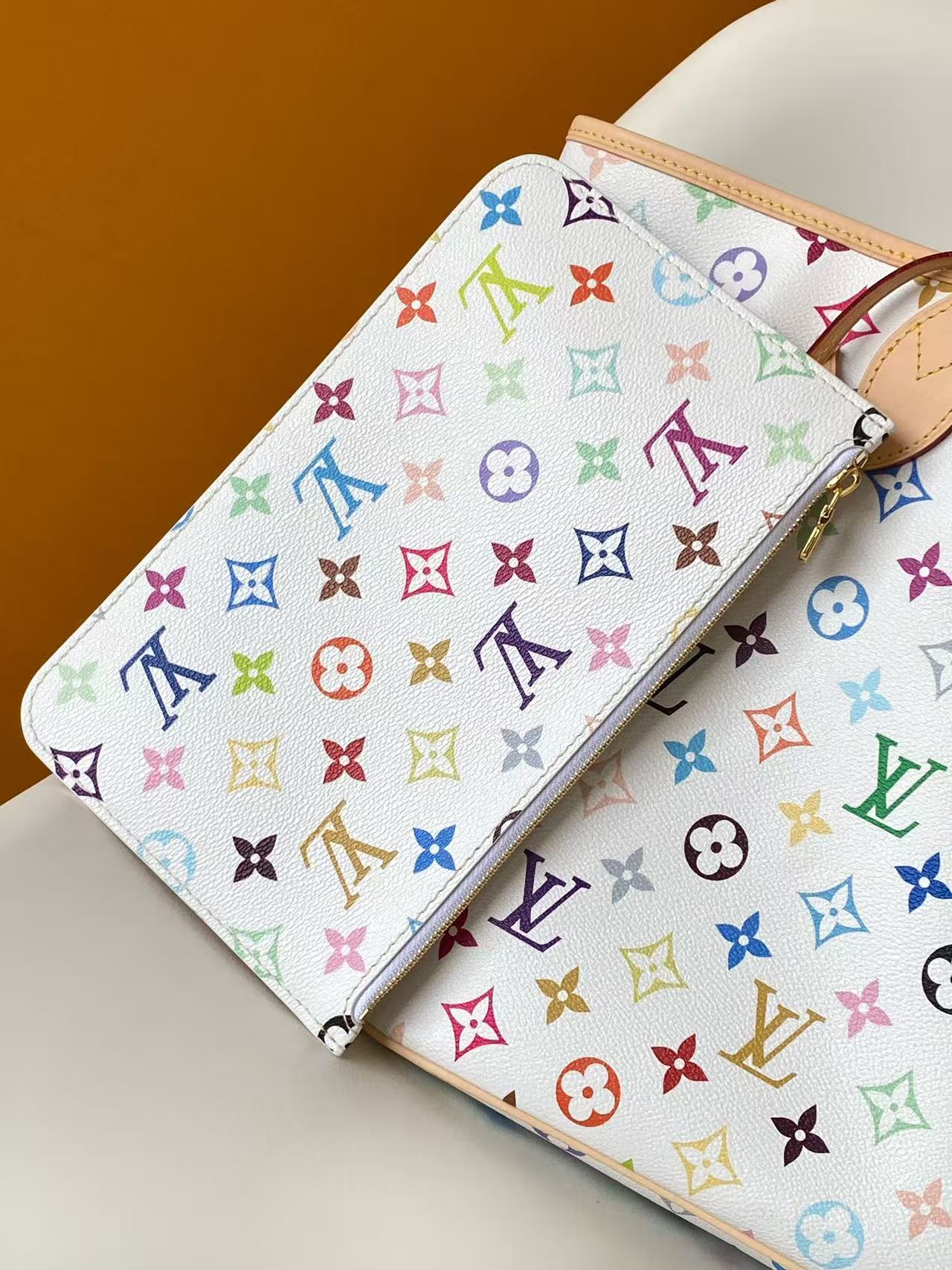 Bagsaaa M27787 LV x TM Neverfull MM Multicolor/White - 31cm