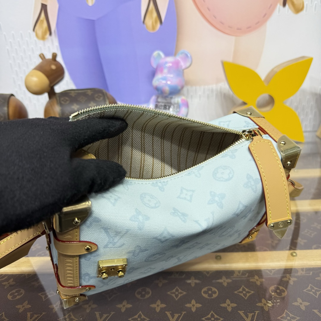 Bagsaaa LV M27891 Side Trunk MM Monogram Origine Bleu Courrier - 23.5cm
