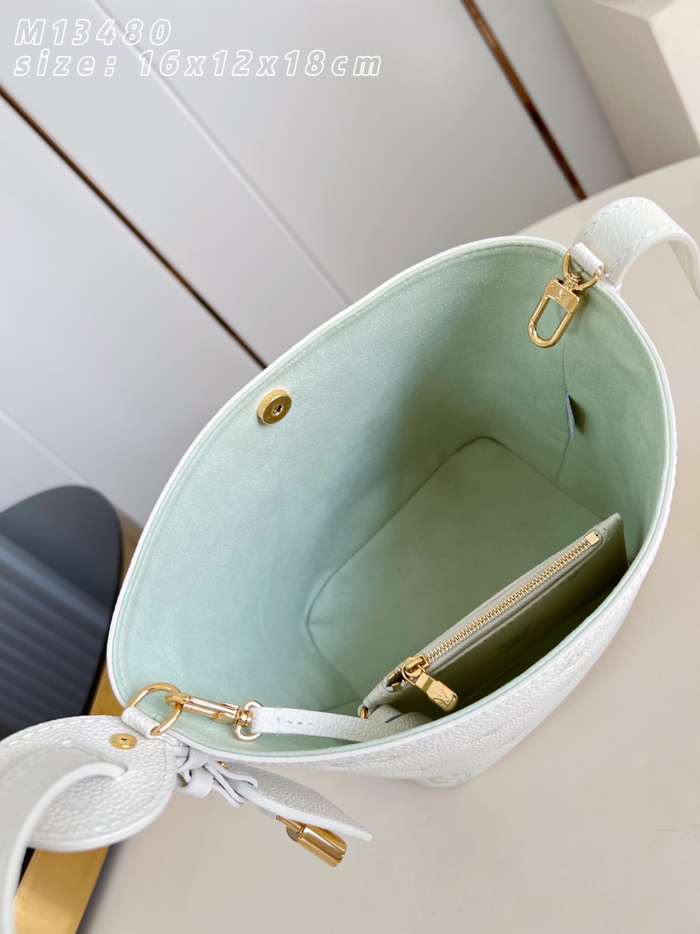 Bagsaaa LV M27570 All In BB Milky White/Green - 18cm