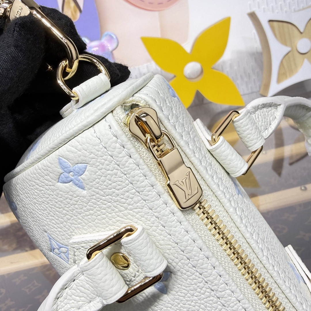 Bagsaaa LV M27702 Nano Speedy Milky White/Blue - 16cm