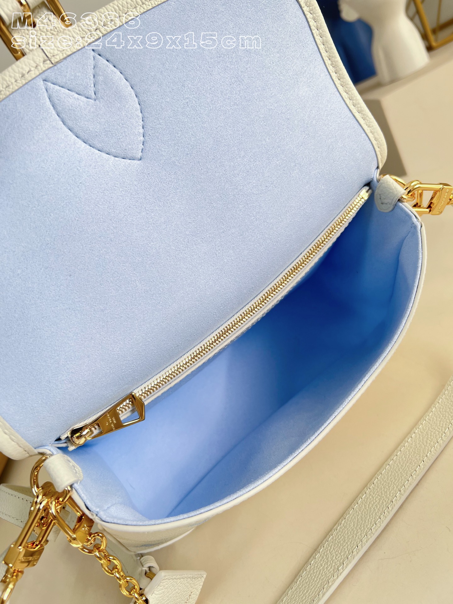 Bagsaaa LV M28054 Diane Milky White/Blue - 24cm