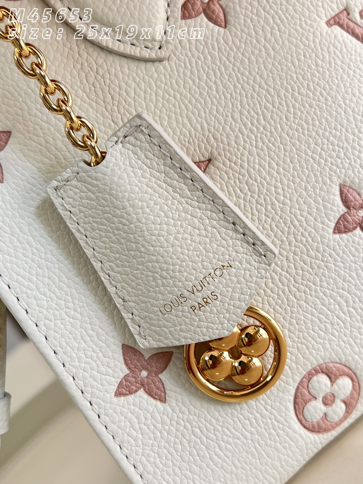 Bagsaaa LV M28313 OnTheGo PM Milky White/Peach - 25cm