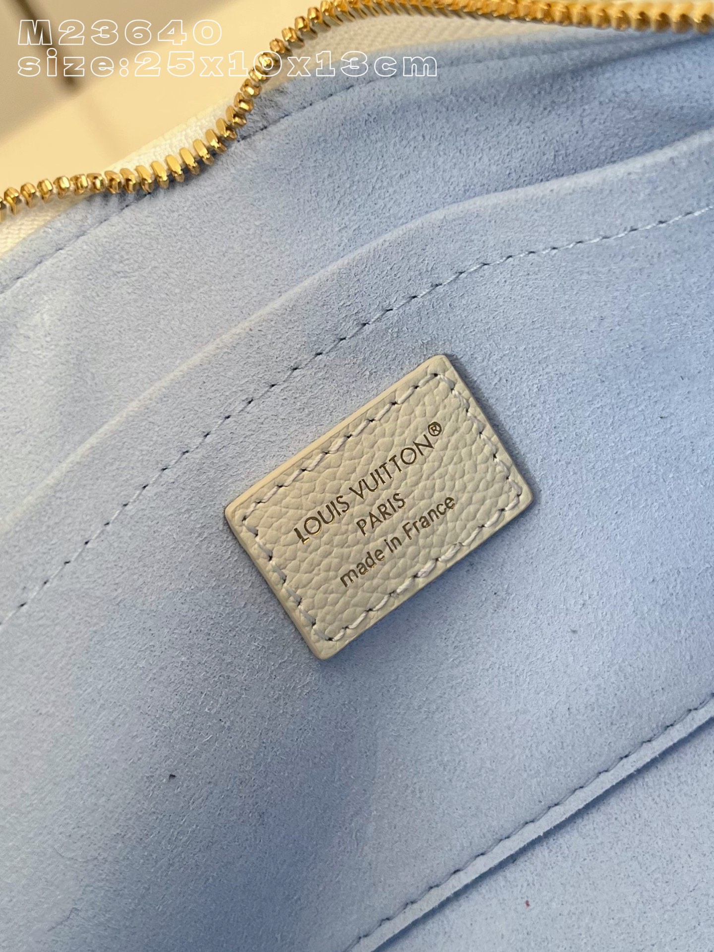Bagsaaa LV M27577 OnTheGo East West Milky White/Blue - 25cm