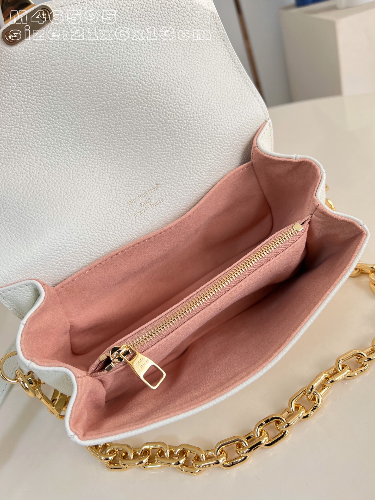 Bagsaaa LV M27575 Pochette Métis East West Milky White/Peach - 21.5cm