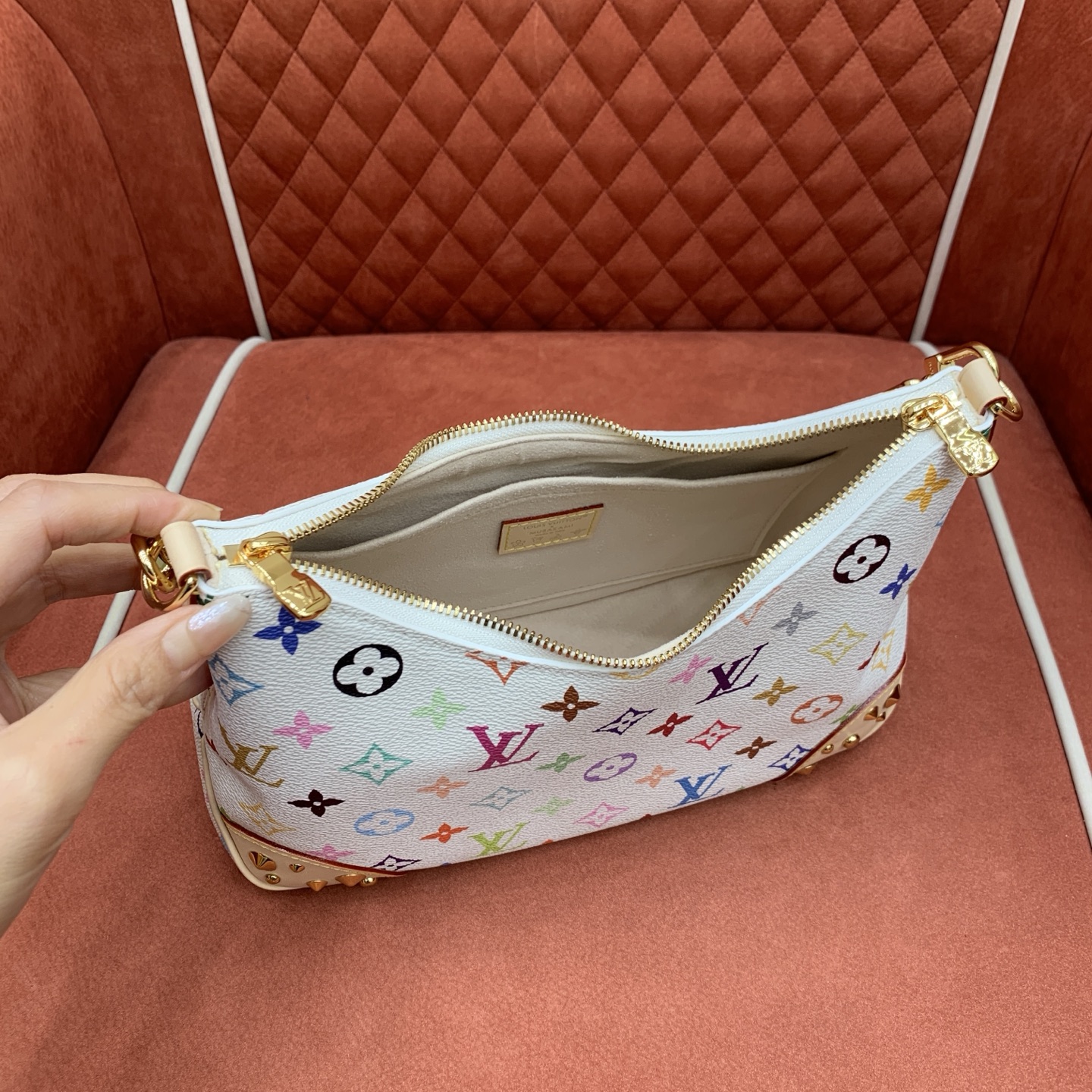 Bagsaaa M27790 LV x TM Boulogne PM Multicolor/White - 26cm
