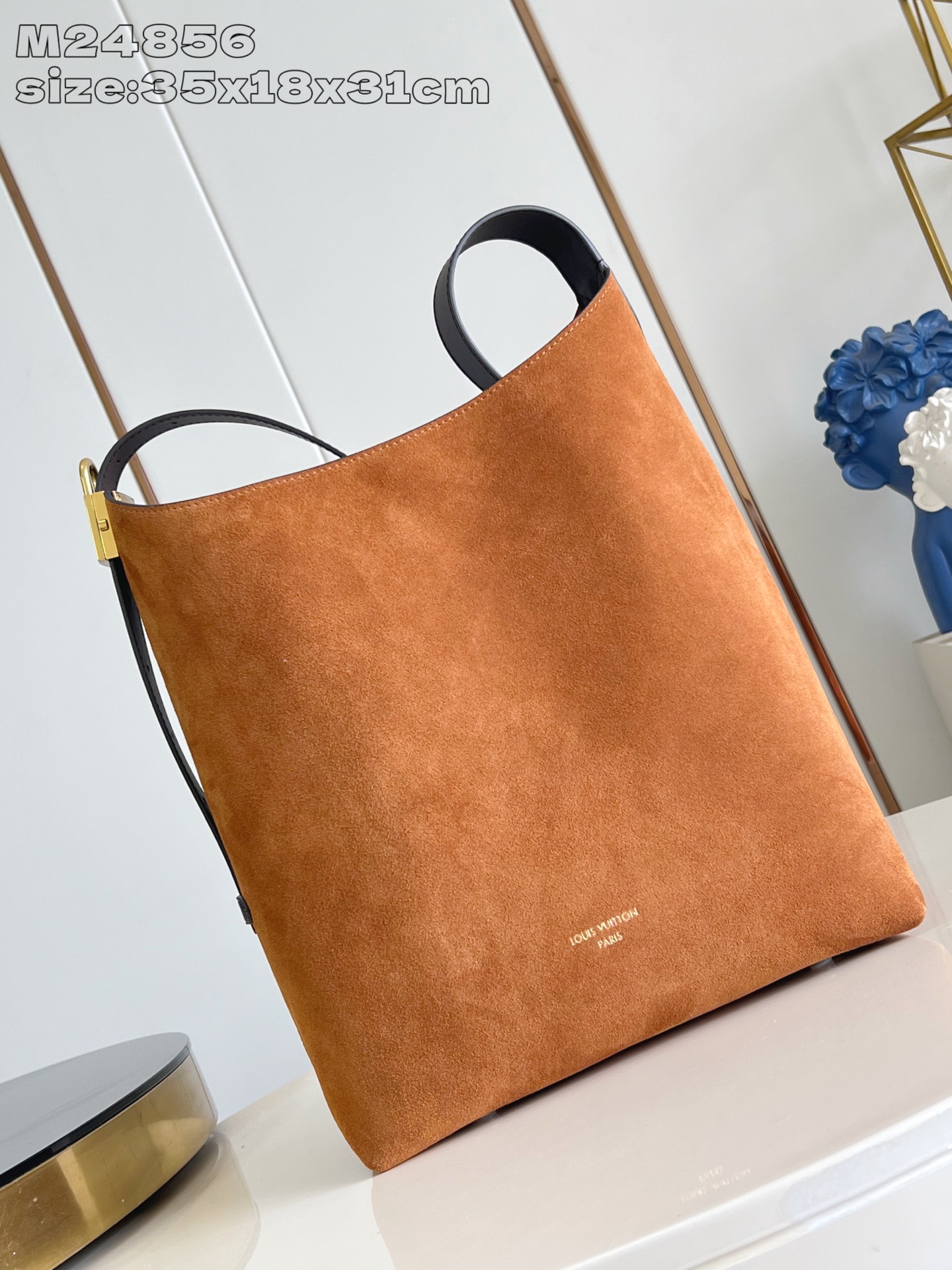 Bagsaaa LV M25516 Hobo MM Tan suede - 35cm