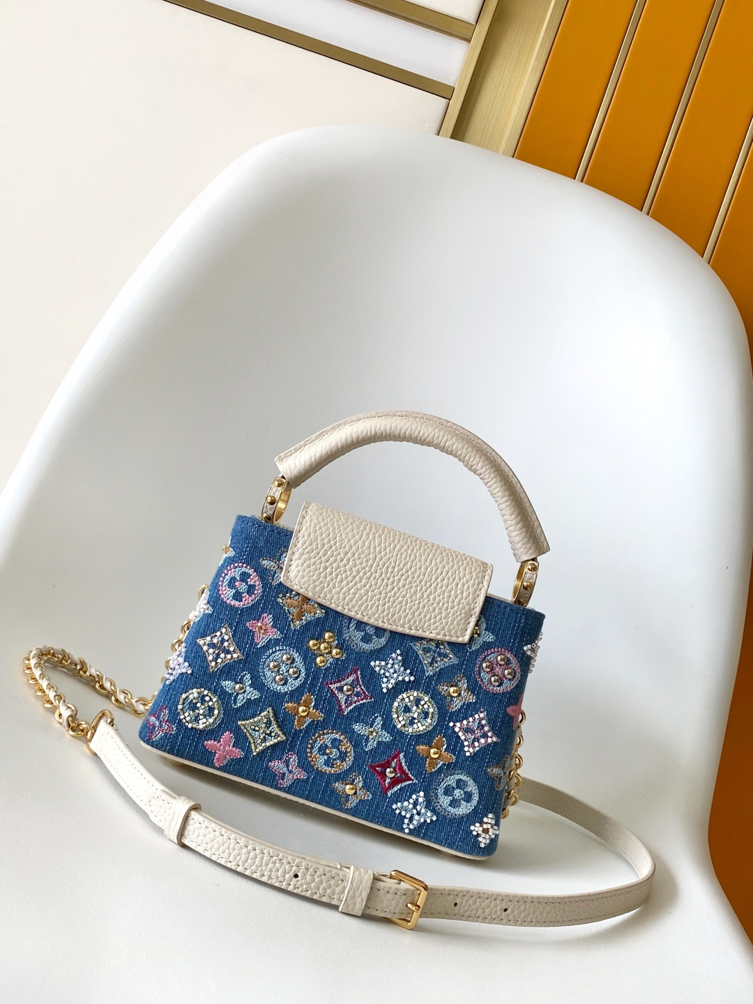 Bagsaaa LV M12947 Capucines Mini Denim Blue - 21cm