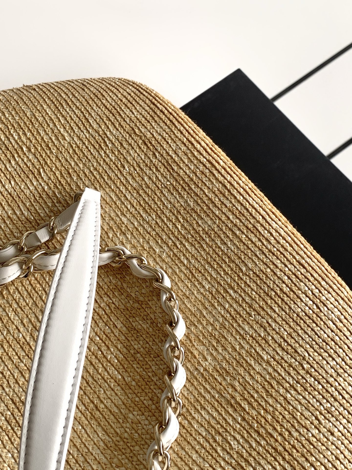 Bagsaaa Ch**el Large Shopping Bag AS5952 Beige & White - 54cm