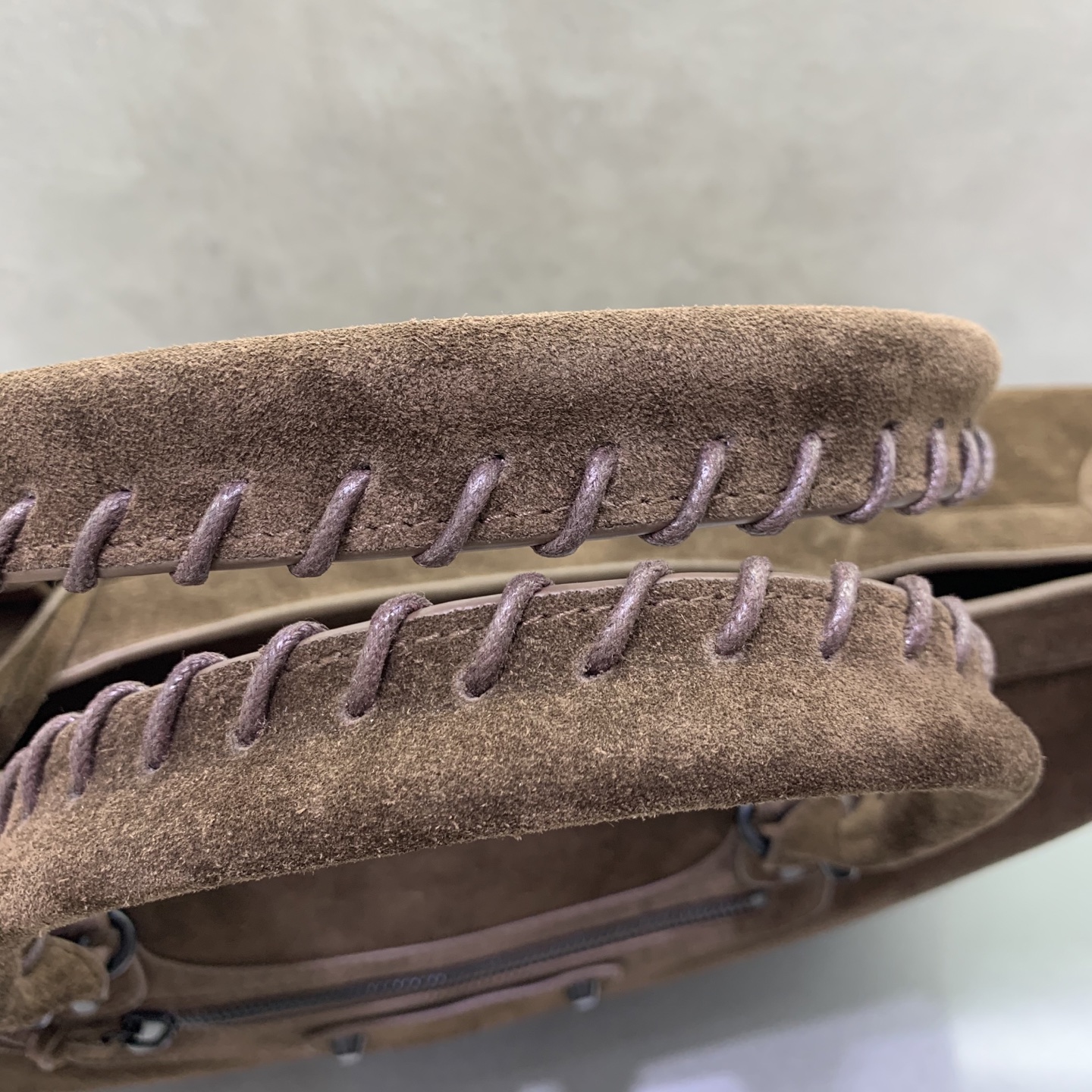 Bagsaaa Ba1en*iaga Le City Bag Large in light espresso waxed suede calfskin brown - 46cm