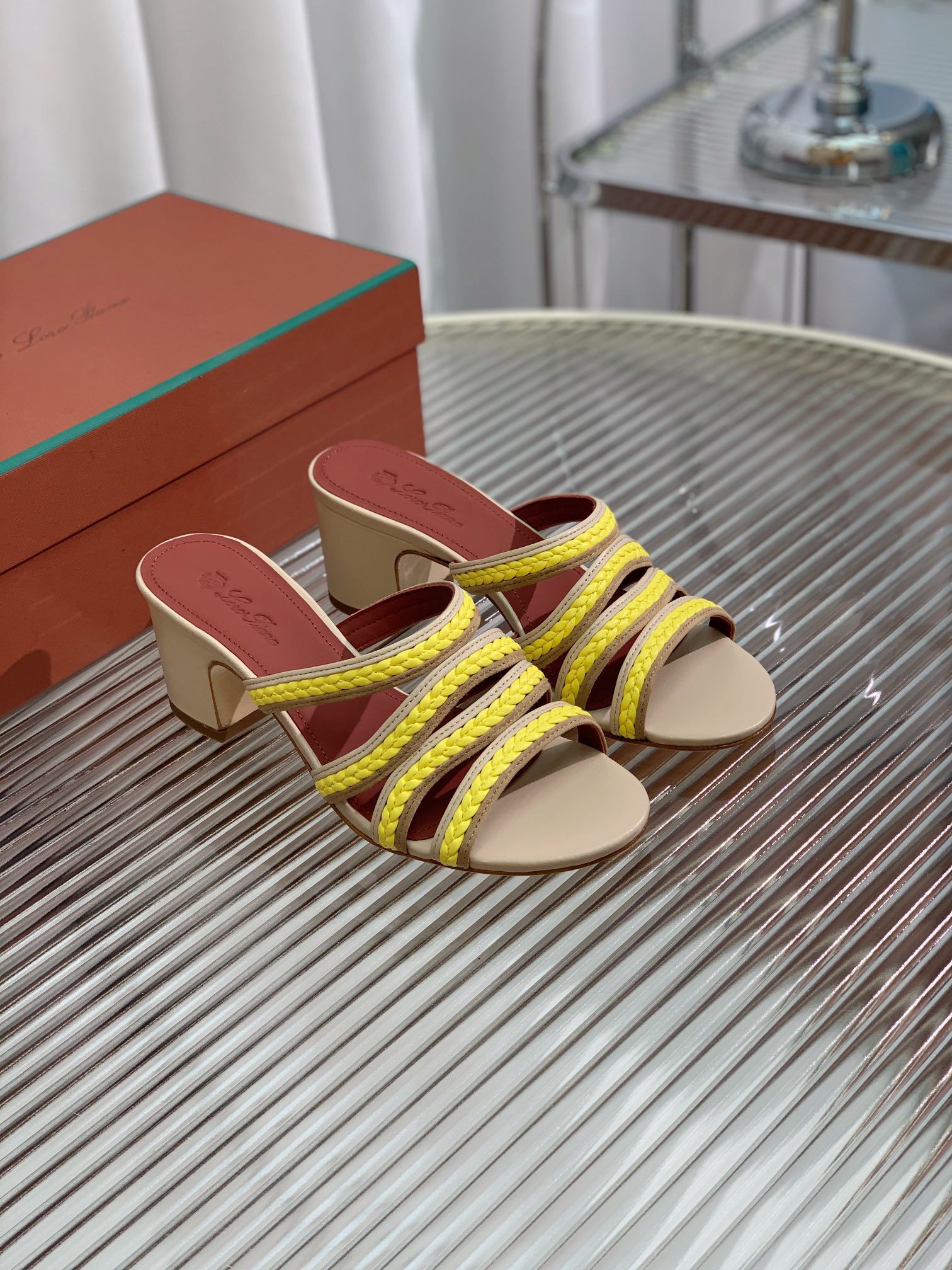 Bagsaaa L0r0 P1ana Summer Charms sandals in yellow