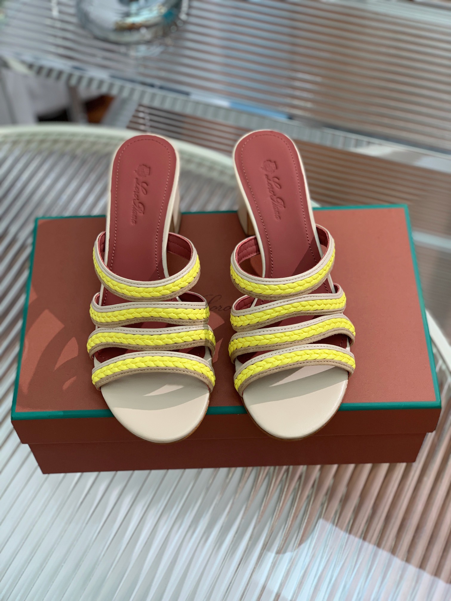 Bagsaaa L0r0 P1ana Summer Charms sandals in yellow