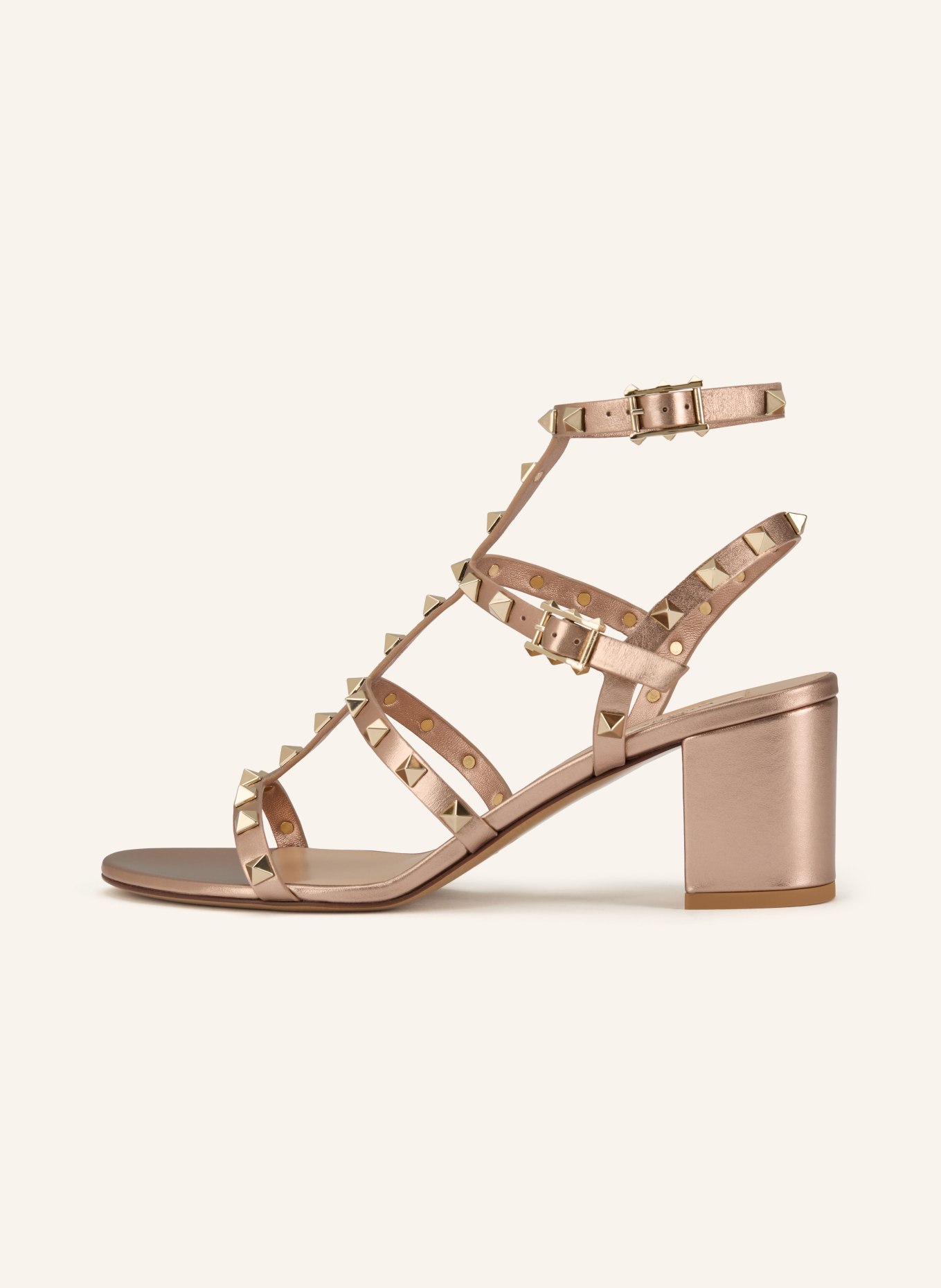 Bagsaaa Va1e*ntin0 GARAVANI ROCKSTUD 60 sandals pink gold