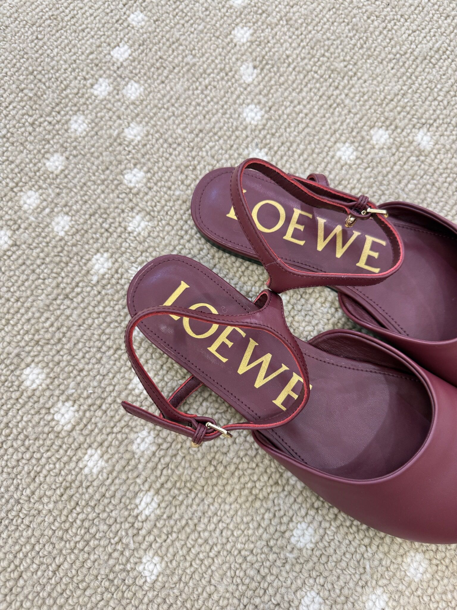 Bagsaaa L0ew* Toy ankle-strap pumps burgundy