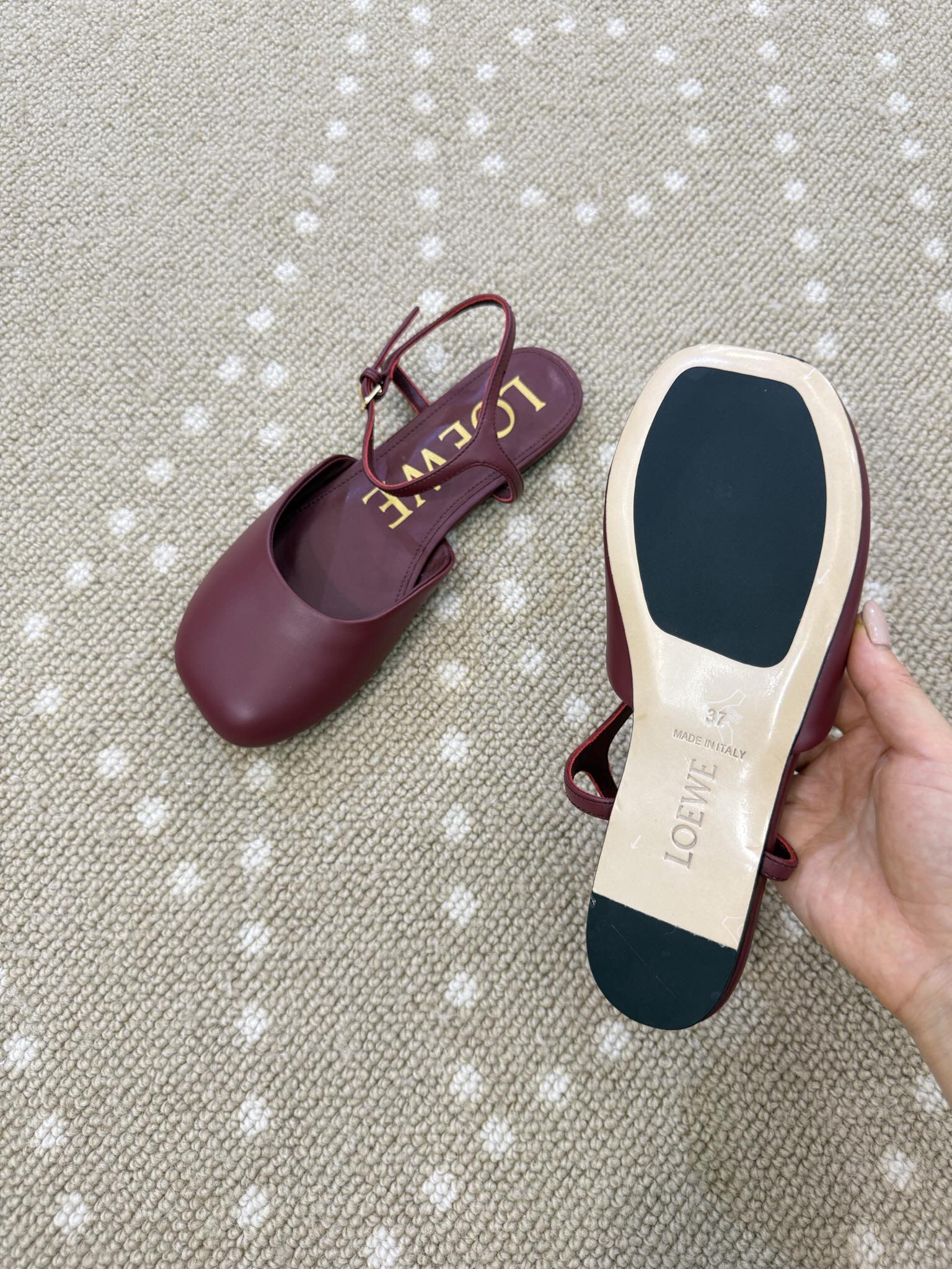 Bagsaaa L0ew* Toy ankle-strap pumps burgundy