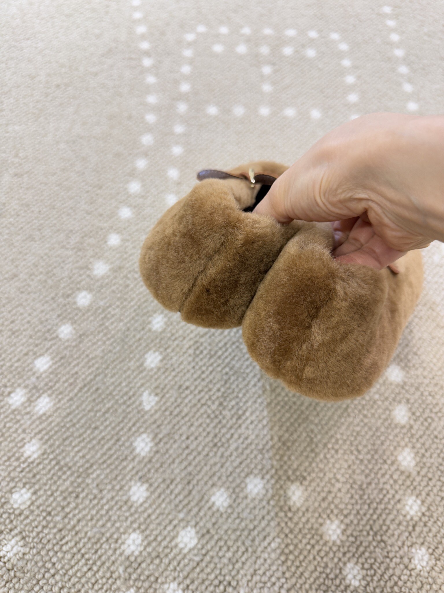 Bagsaaa Pra*a Shearling ballerinas brown