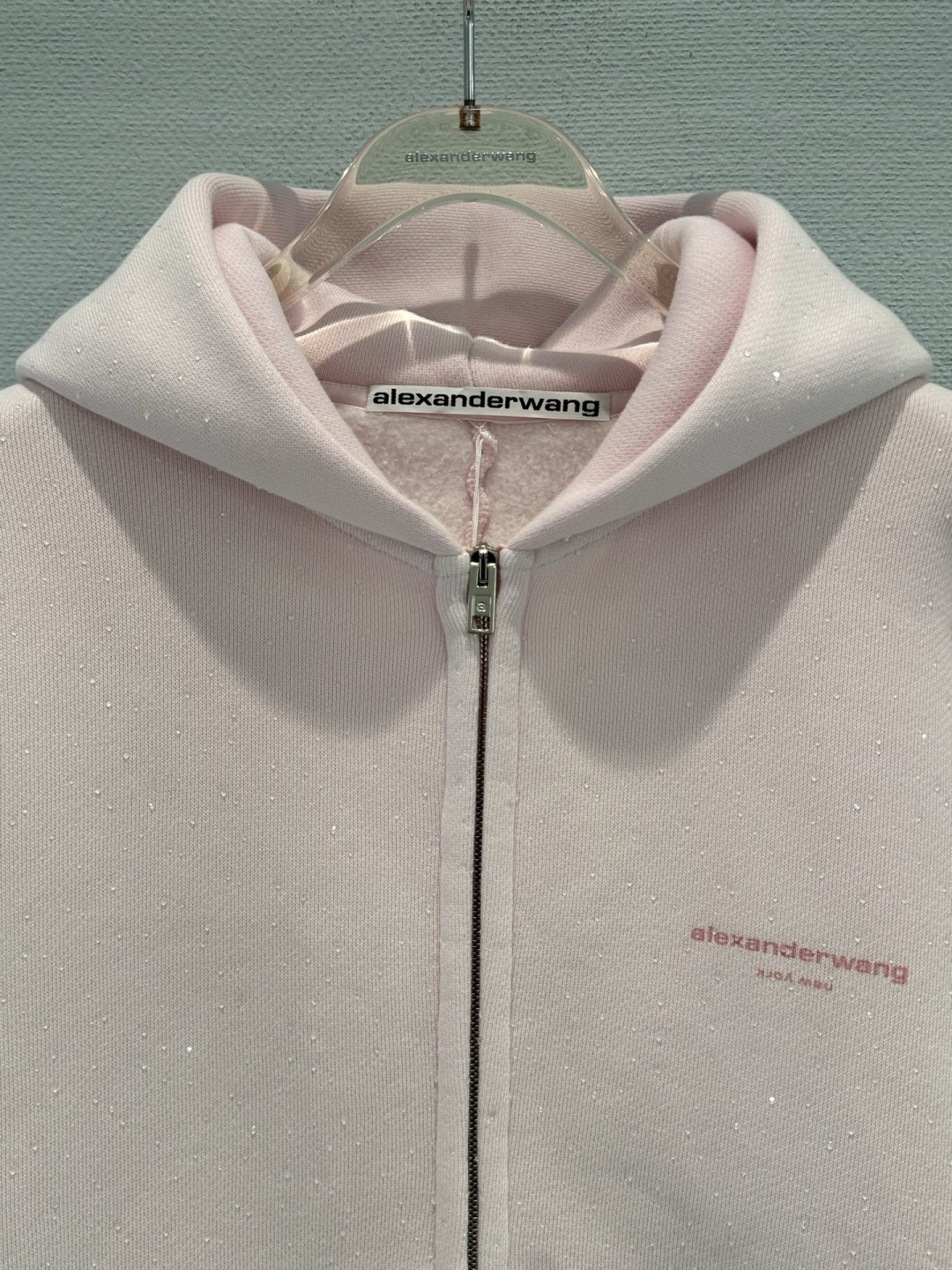 Bagsaaa A1exa*der Wang logo-detail zip-up hoodie pink
