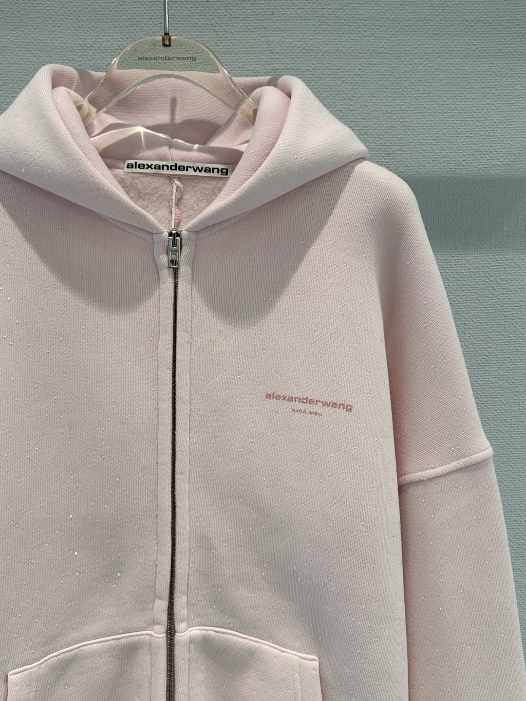 Bagsaaa A1exa*der Wang logo-detail zip-up hoodie pink