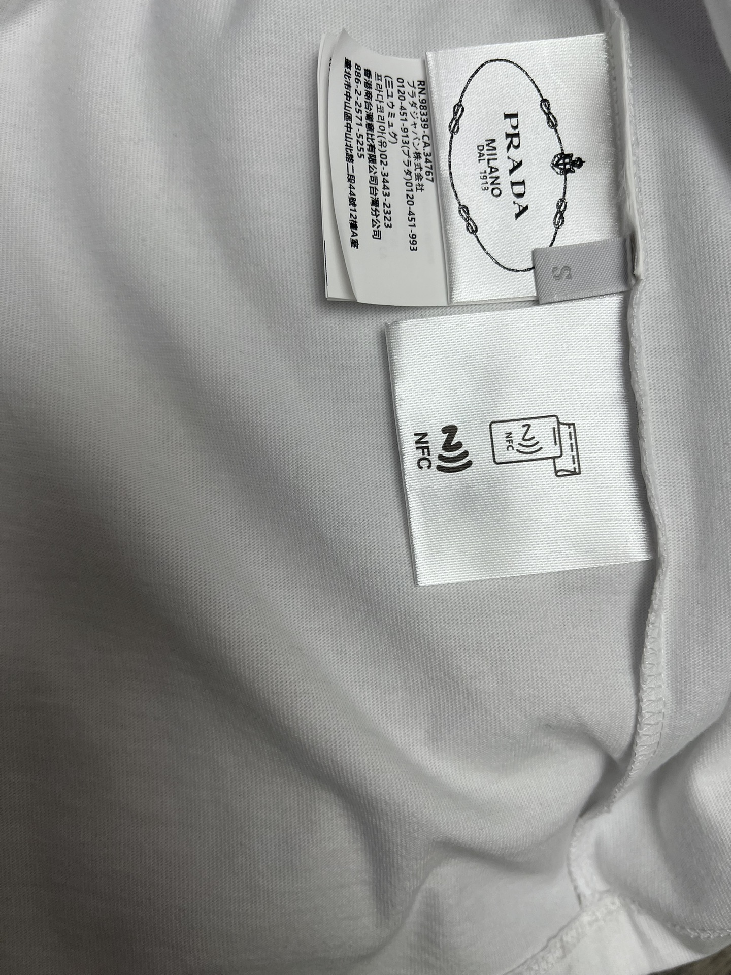 Bagsaaa Pra*a Logo Oversized Cotton Jersey T-shirt white
