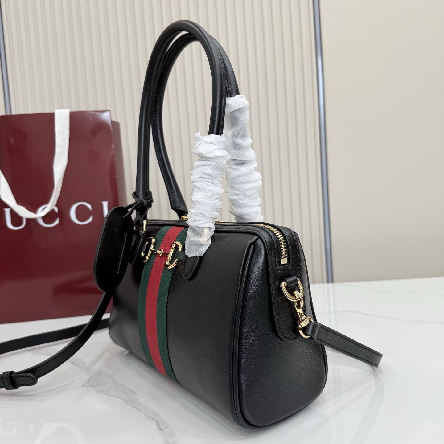 Bagsaaa Gvc*1 Borsetto medium boston bag 866732 black - 28cm