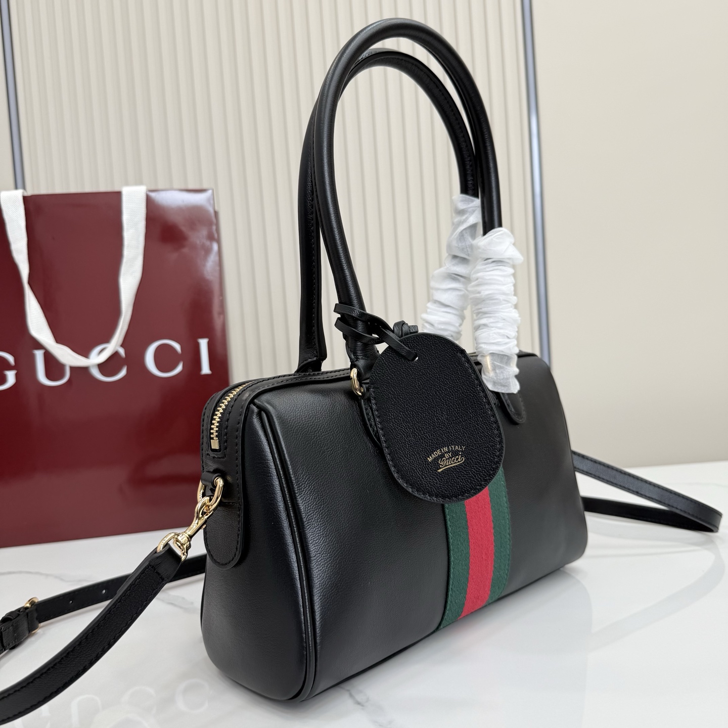 Bagsaaa Gvc*1 Borsetto medium boston bag 866732 black - 28cm