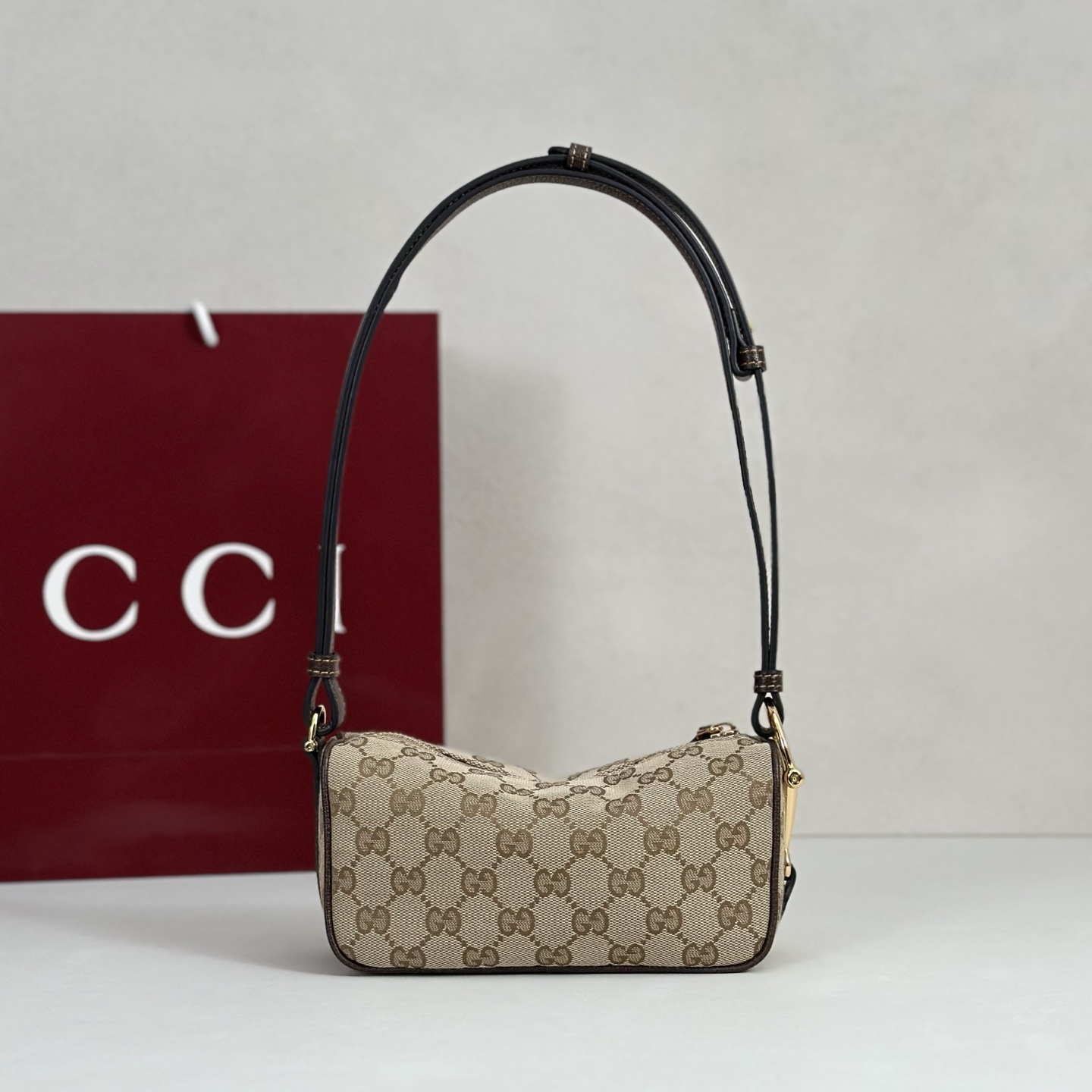 Bagsaaa Gvc*1 Half Horsebit mini bag 860784 beige - 19cm