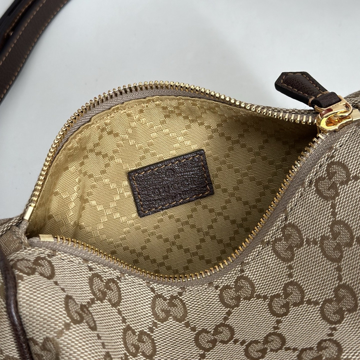 Bagsaaa Gvc*1 Half Horsebit mini bag 860784 beige - 19cm