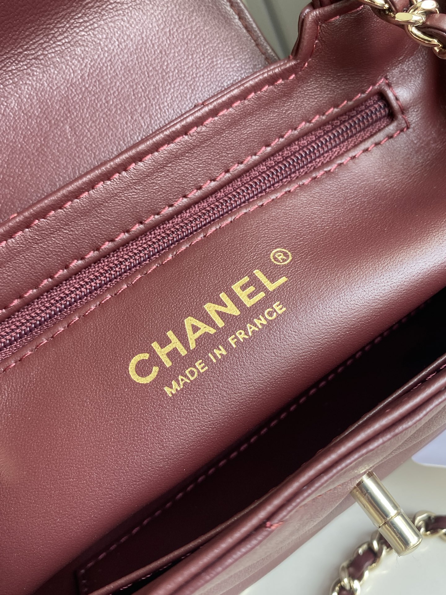 Bagsaaa Ch**el Spring Summer 2026 Mini Shopping Bag AS4416 Burgundy - 19cm