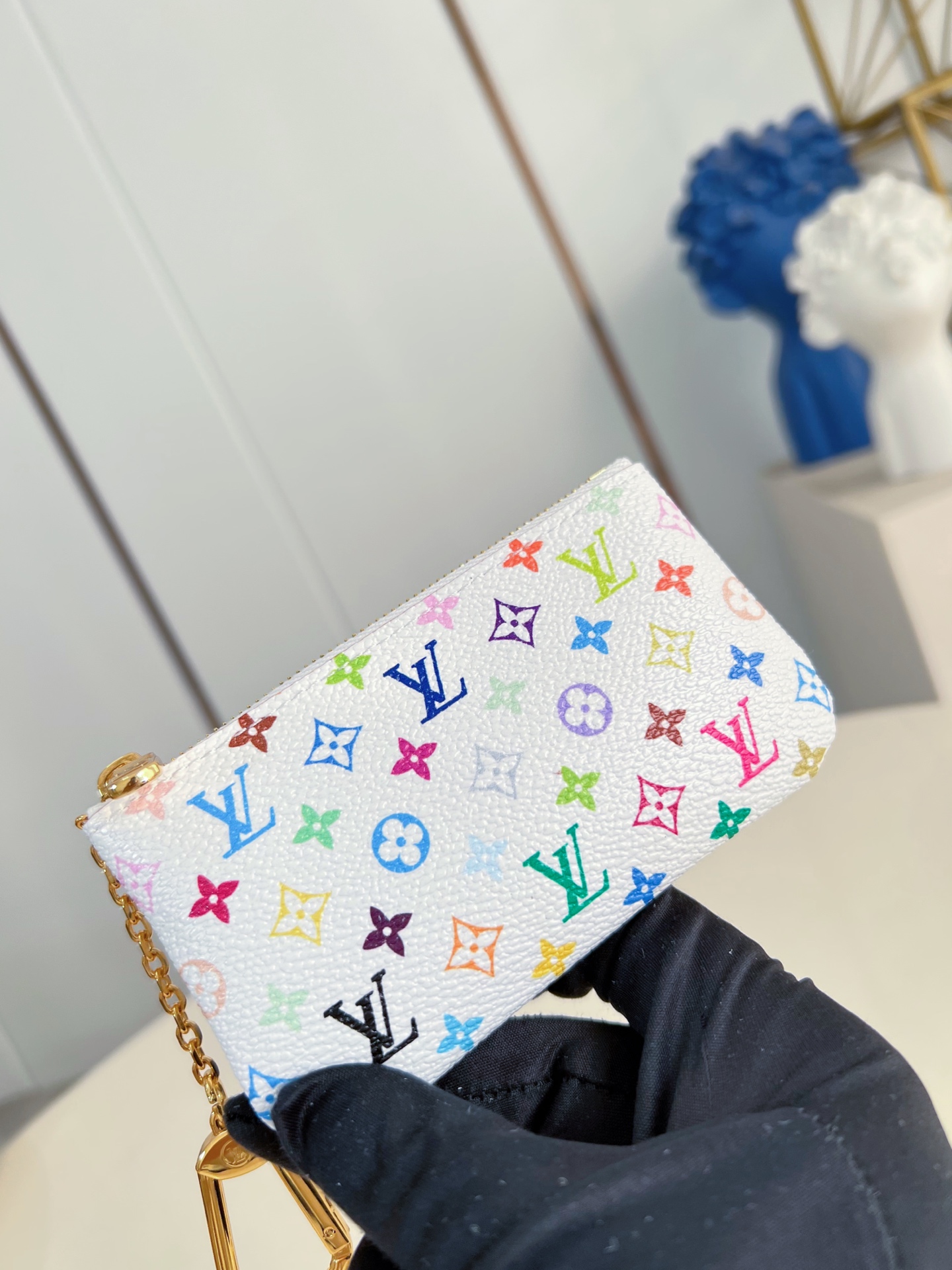 Bagsaaa M28388 LV x TM Key Pouch Multicolor/White - 12cm
