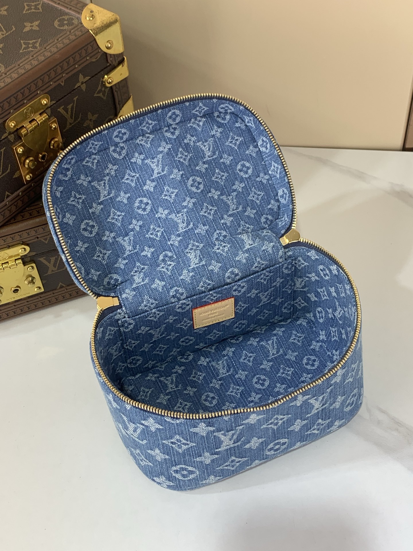 Bagsaaa LV M27946 Nice Mini Blue Denim - 20cm