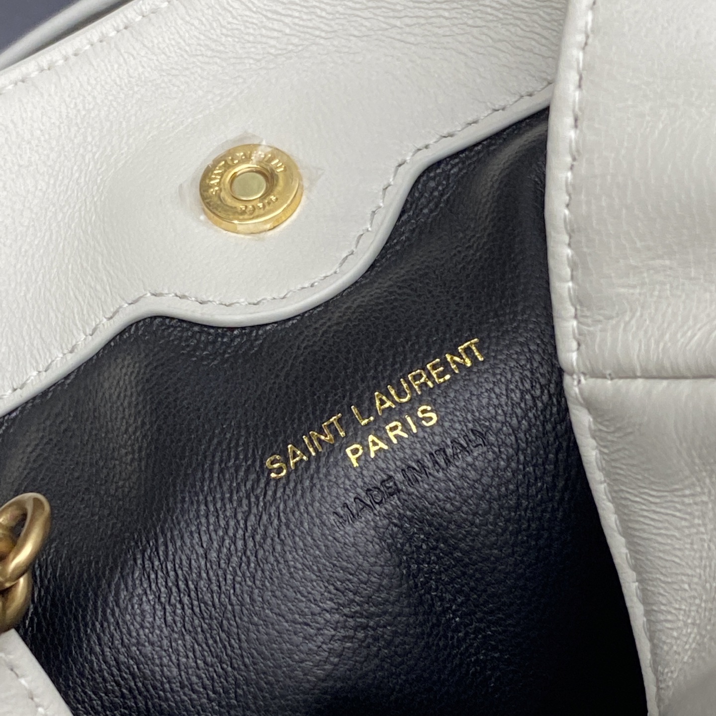 Bagsaaa Y51 JAMIE mini shoulder pouch in lambskin 859174 blanc vintage - 15.5cm