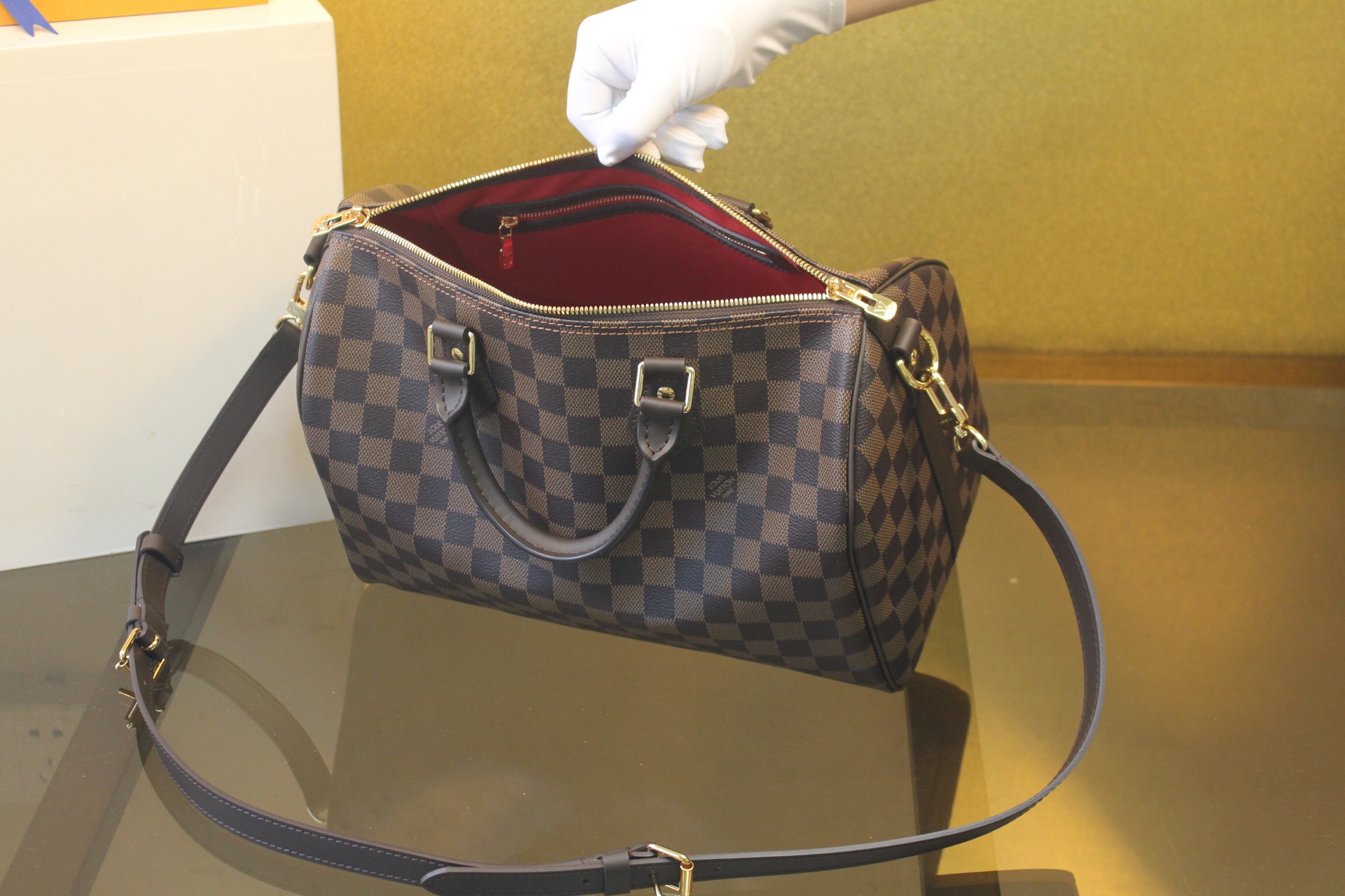 Bagsaaa LV N40590 Speedy Bandoulière 30 Damier Ebene - 30cm