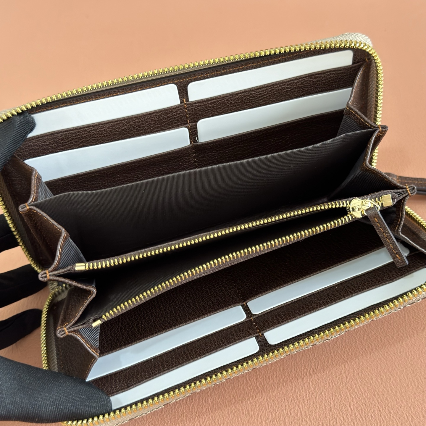 Bagsaaa Gvc*1 GG Marmont zip around wallet 443123 beige - 19cm